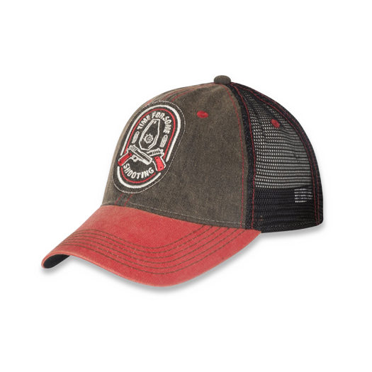 Helikon-Tex Tiger Stipe Trucker Cap, dirty washed black/red CZ-STT-DW-0T0VC