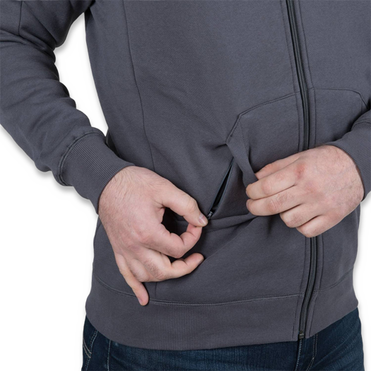 Helikon-Tex Urban Tactical Hoodie Lite FullZip, 灰色 BL-ULF-CB-19