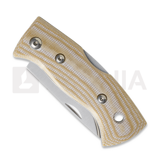 Helle 761 Berget sulankstomas peilis, Beige Canvas Micarta