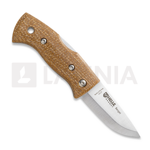 Helle 761 Berget sklopivi nož, Mustard Jute Micarta