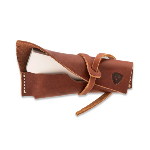 Helle Sharpening stone in leather sheath, small