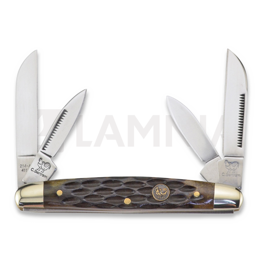 Hen & Rooster Congress Antique Green Bone 折叠刀