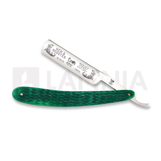 Hen & Rooster Folding Razor Green Bone