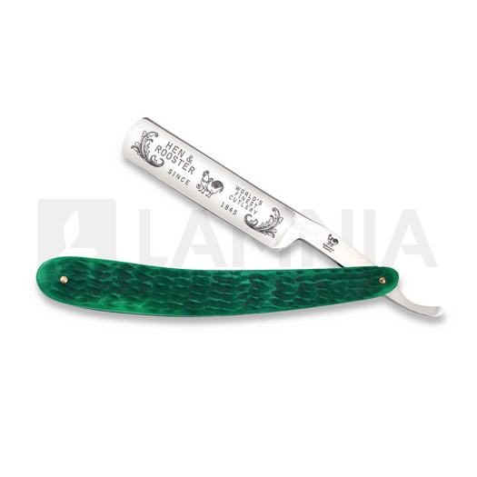 Hen & Rooster Folding Razor Green Bone