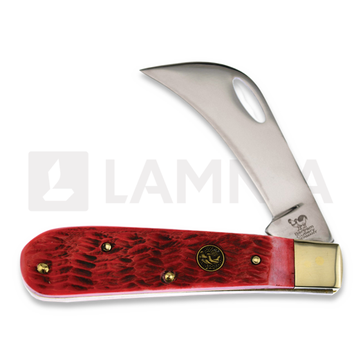 Pocket knife Hen & Rooster Hawkbill Red Pick Bone