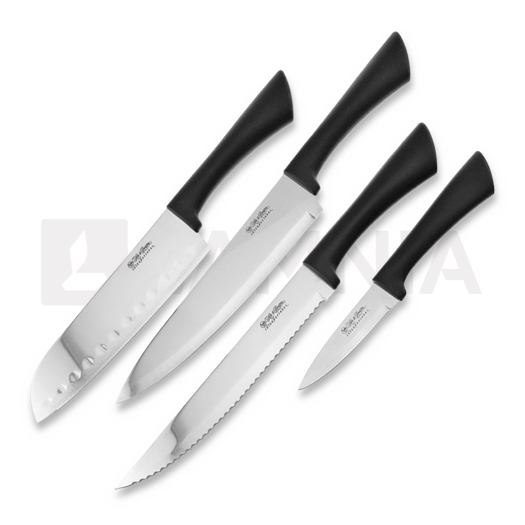 Hen & Rooster Black ABS Keittiöveitsisetti, 4 kpl