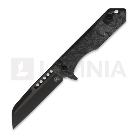 Navaja Heretic Knives Jinn Button Lock Glo CF Chassi