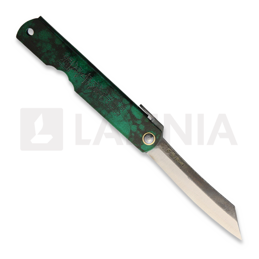 Saliekams nazis Higonokami Blue Paper Steel Jade