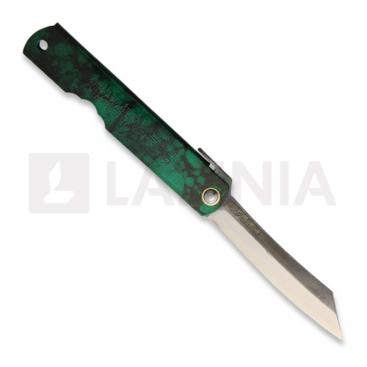 Складной нож Higonokami Blue Paper Steel Jade