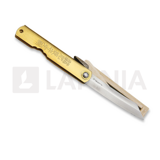 Higonokami Damascus Folder Brass kääntöveitsi
