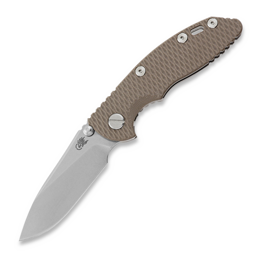 Couteau pliant Hinderer 3.0 XM-18 Slicer Non Flipper Tri-Way Stonewash FDE G10