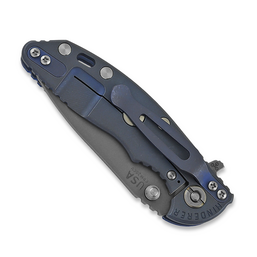 Hinderer 3.0 XM-18 Spanto Tri-Way Battle Blue Translucent Green G10 kääntöveitsi