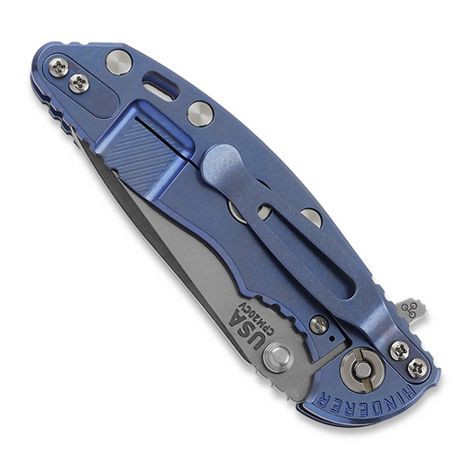 Hinderer 3.0 XM-18 Spanto Tri-Way Stonewash Blue Black G10 folding knife