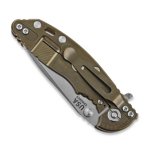 Hinderer 3.0 XM-18 Spanto Tri-Way Stonewash Bronze OD Green G10 sulankstomas peilis