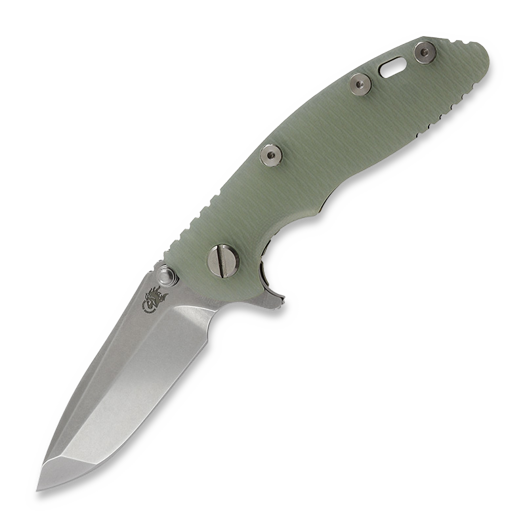 Coltello pieghevole Hinderer 3.0 XM-18 Spanto Tri-Way Stonewash Bronze Translucent Green G10