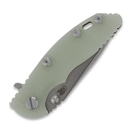 Couteau pliant Hinderer 3.0 XM-18 Spanto Tri-Way Stonewash Bronze Translucent Green G10