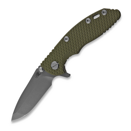 Navaja Hinderer 3.0 XM-18 Spanto Tri-Way Working Finish OD Green G10