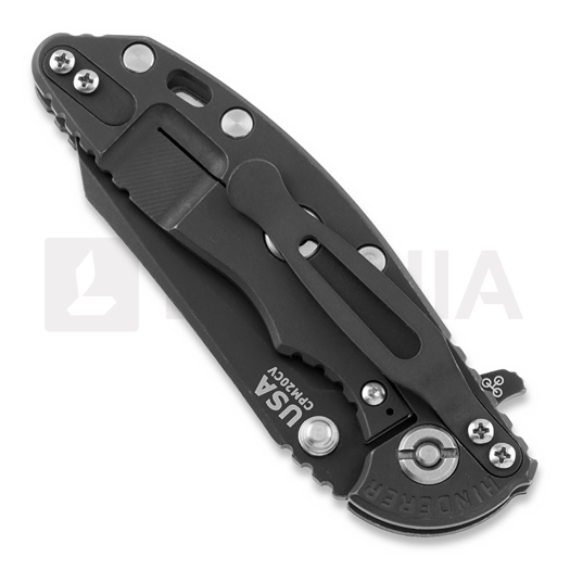Coltello pieghevole Hinderer 3.0 XM-18 Wharncliffe Tri-Way Battle Black, nero