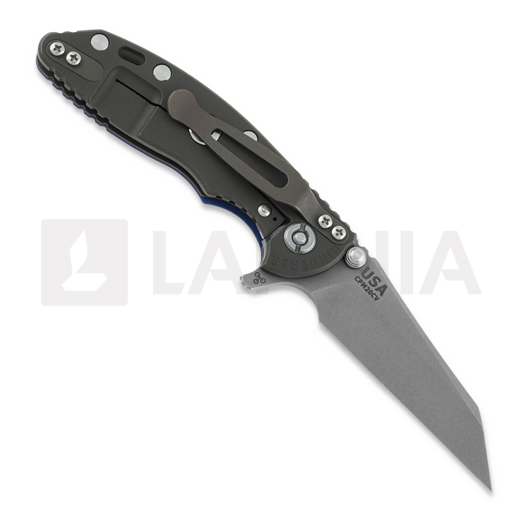 Couteau pliant Hinderer 3.0 XM-18 Wharncliffe Tri-Way Battle Bronze Blue/Black G10