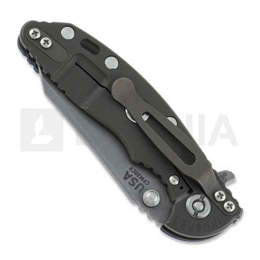 Hinderer 3.0 XM-18 Wharncliffe Tri-Way Battle Bronze Blue/Black G10 sulankstomas peilis