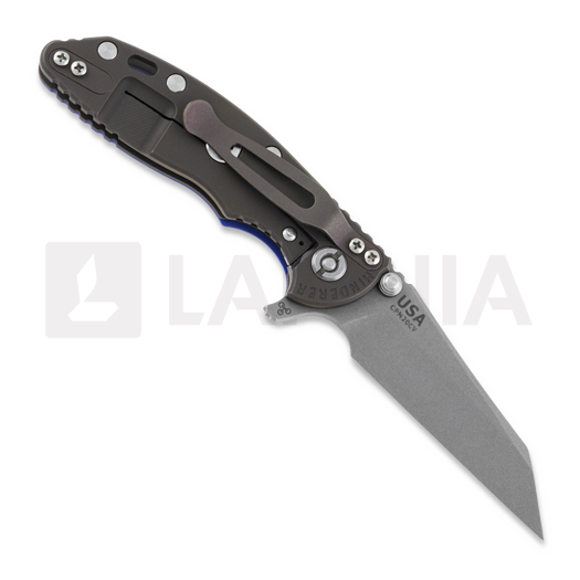 Hinderer 3.0 XM-18 Wharncliffe Tri-Way Battle Bronze Blue G10 folding knife