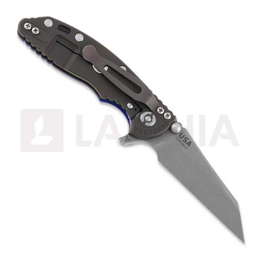 Hinderer 3.0 XM-18 Wharncliffe Tri-Way Battle Bronze Blue G10 sulankstomas peilis