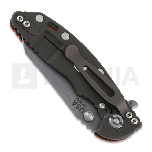 Coltello pieghevole Hinderer 3.0 XM-18 Wharncliffe Tri-Way Battle Bronze Orange G10