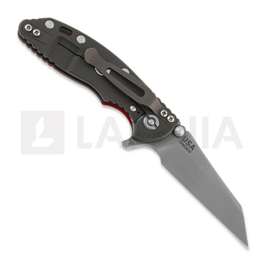 Hinderer 3.0 XM-18 Wharncliffe Tri-Way Battle Bronze Red G10 sulankstomas peilis