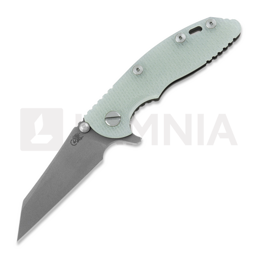 Hinderer 3.0 XM-18 Wharncliffe Tri-Way Battle Bronze Translucent Green G10 sulankstomas peilis