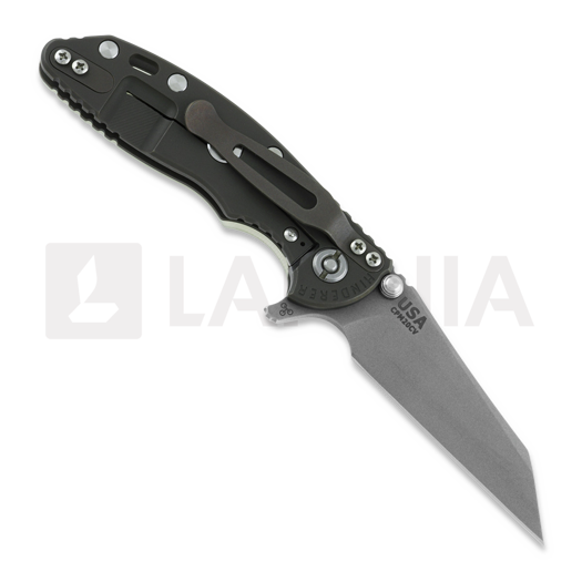 Hinderer 3.0 XM-18 Wharncliffe Tri-Way Battle Bronze Translucent Green G10 foldekniv