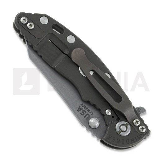 Hinderer 3.0 XM-18 Wharncliffe Tri-Way Battle Bronze Translucent Green G10 sulankstomas peilis