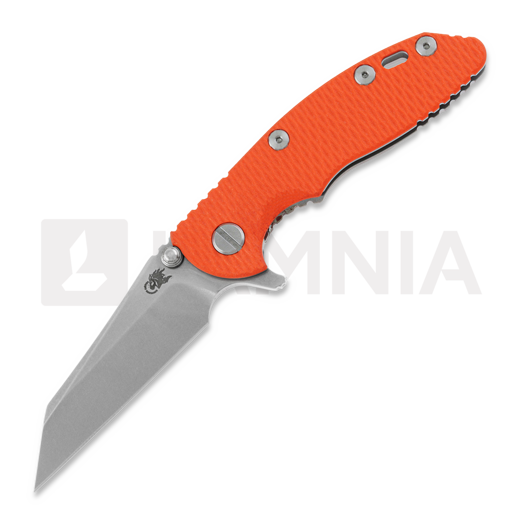 Hinderer 3.0 XM-18 Wharncliffe Tri-way Stonewash Orange G10 folding knife