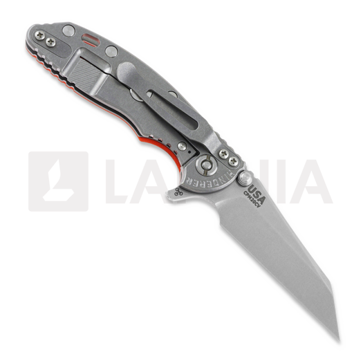 Hinderer 3.0 XM-18 Wharncliffe Tri-way Stonewash Orange G10 folding knife