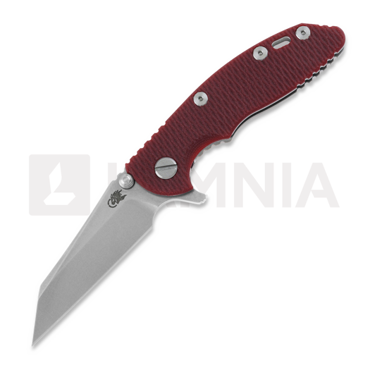 Hinderer 3.0 XM-18 Wharncliffe Tri-Way Stonewash Red G10 folding knife