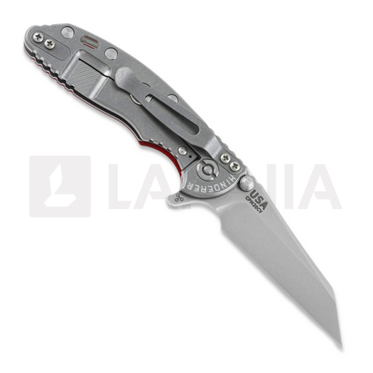 Hinderer 3.0 XM-18 Wharncliffe Tri-Way Stonewash Red G10 sulankstomas peilis