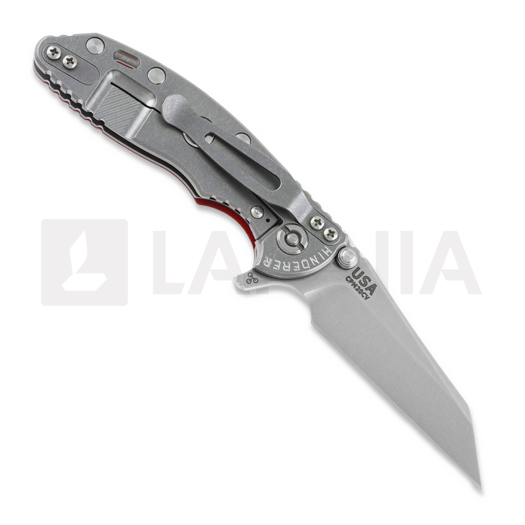 Coltello pieghevole Hinderer 3.0 XM-18 Wharncliffe Tri-Way Stonewash Red G10