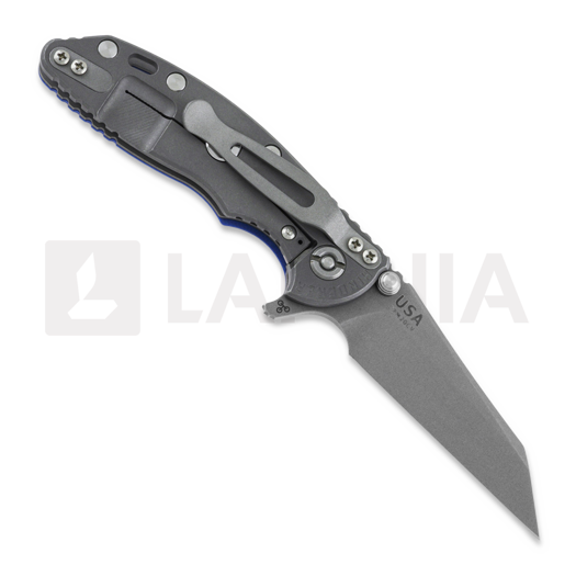 Hinderer 3.0 XM-18 Wharncliffe Tri-Way Working Finish Blue G10 folding knife