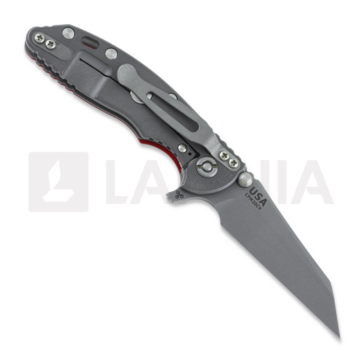 Hinderer 3.0 XM-18 Wharncliffe Tri-Way Working Finish Red G10 folding knife