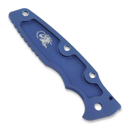Hinderer 3.5 Eklipse Scale Textured Titanium Battle Blue kahvapalat