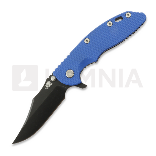 Hinderer 3.5 XM-18 Bowie 접이식 나이프, Magnacut, Battle Black, 파랑