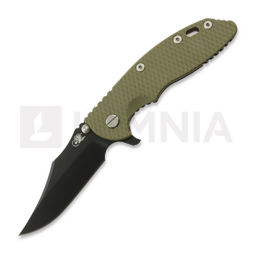 Hinderer 3.5 XM-18 Bowie 접이식 나이프, Magnacut, Battle Black, 올리브색