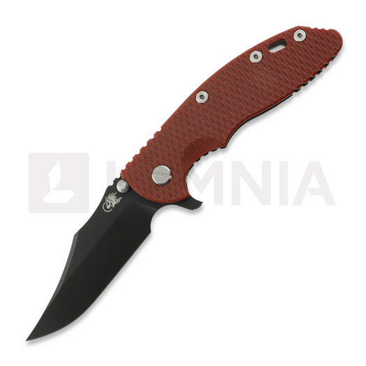 Складной нож Hinderer 3.5 XM-18 Bowie, Magnacut, Battle Black, красный