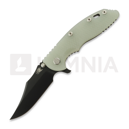 Складной нож Hinderer 3.5 XM-18 Bowie, Magnacut, Battle Black, translucent green