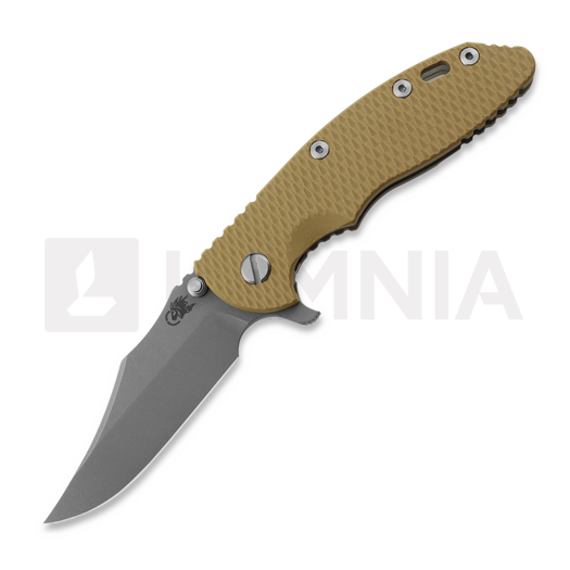 Hinderer 3.5 XM-18 Bowie sulankstomas peilis, Magnacut, Working Finish, coyote