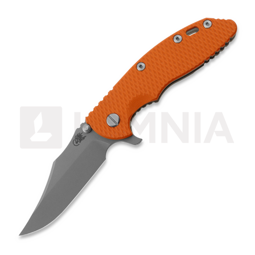 Hinderer 3.5 XM-18 Bowie összecsukható kés, Magnacut, Working Finish, narancssárga