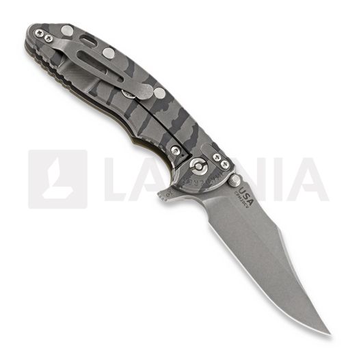 Hinderer 3.5 XM-18 Bowie Tigerstripe sulankstomas peilis