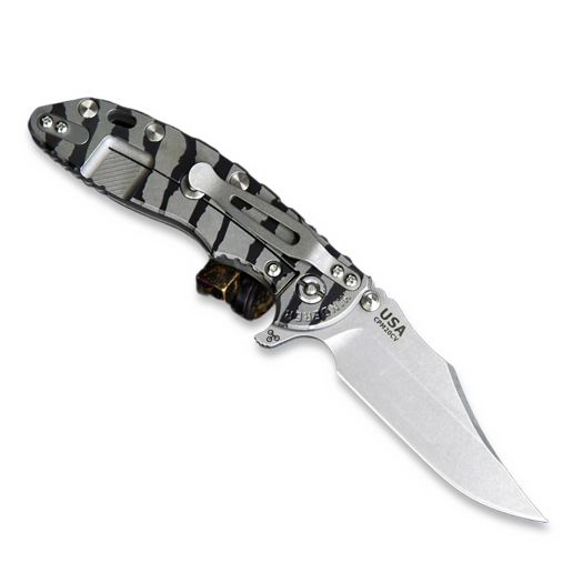 Hinderer 3.5 XM-18 Bowie Tigerstripe both sided sulankstomas peilis