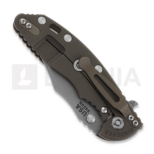 Hinderer 3.5 XM-18 Bowie Tri-Way Battle Bronze sulankstomas peilis, žalia