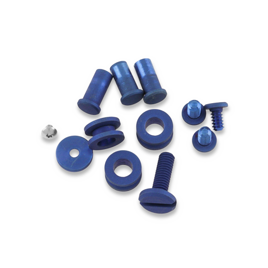 Hinderer 3.5 XM-18 Complete Hardware Kit Titanium Battle Blue