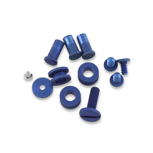 Hinderer 3.5 XM-18 Complete Hardware Kit Titanium Battle Blue